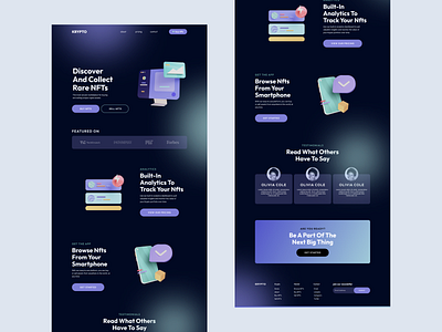 landing page for NFT