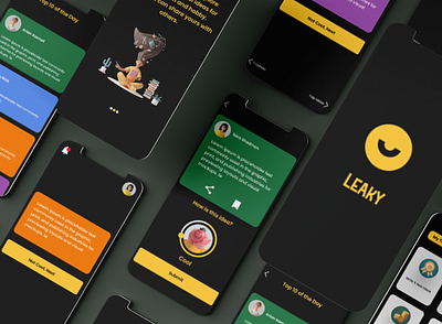 Leaky app 3d animation app design graphic design ui ux