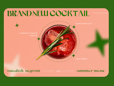 Cocktail promo design bright cocktail design figma landing promo ui ux website