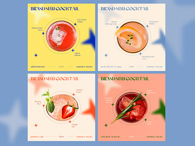 Cocktails | promo design bright cocktail design figma graphic design illustration instagram post
