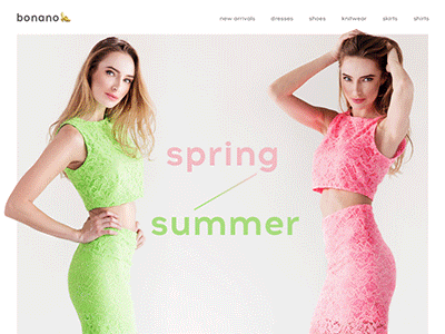 Bonano e-commerce interactions animation e commerce fashion flat motion tubik ui ux web