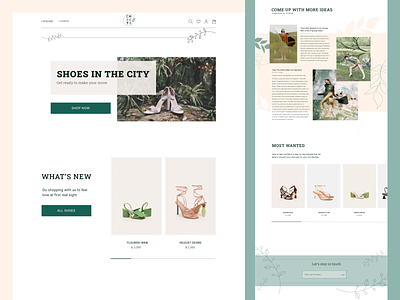 Shoes in the city (e-commerce) design ui ux