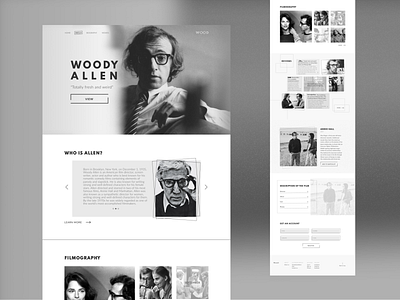 Woody Allen Fansite (UX/UI Design) design ui ux
