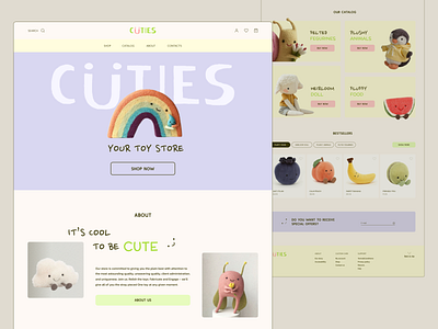 Concept design for Toy store cute design e commerce toy store toys ui ux