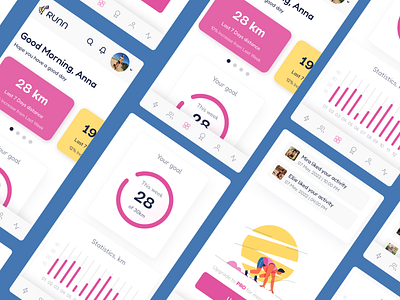 Dashboard mobile version for running activity (UX/UI Design) dashboard dassboard mobile version design figma fitness run running ui ux