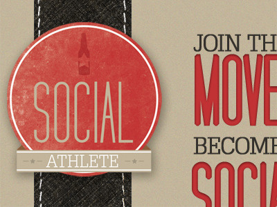 Social Athlete Logo logo texture typography
