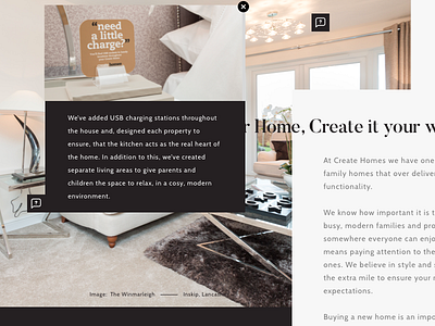 New Project black gold home icon modal popup property tooltip typography web design white