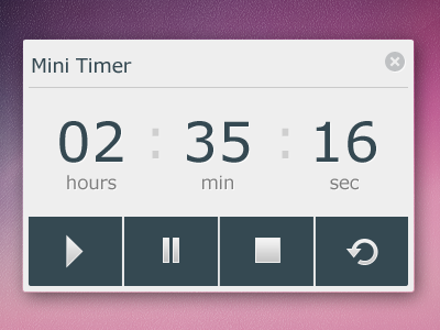 Minimal Timer counter time timer ui widget