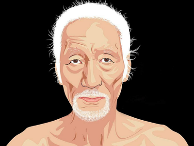 Vector portrait adobe illustrator art digital art illustration old man recreation vector art vector avatar vector portrait