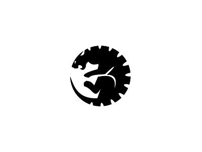 Panther circle logo branding graphic design logo