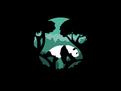 Panda jungle logo branding graphic design logo