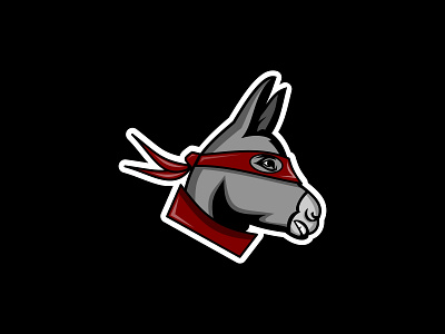 Donkey vigilante logo branding graphic design logo