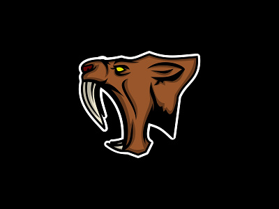 Saber tooth tiger logo branding graphic design logo