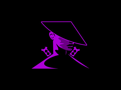 Neon samurai logo