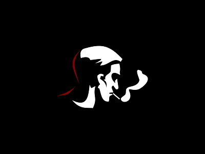 Smoking man logo branding graphic design logo