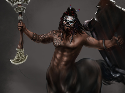 Centaur Warrior animation design graphic design illustration