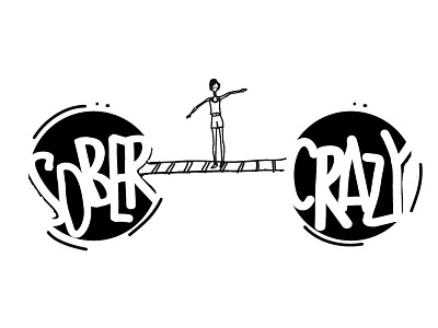 Sober-Crazy World branding design icon illustration logo typography