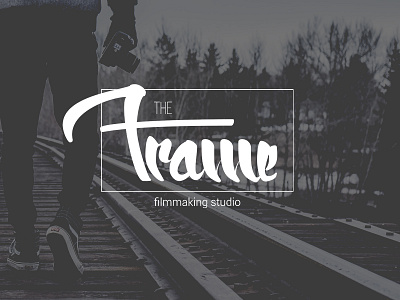 Logo for «the frame» lettering logo logotype studio type