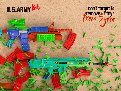 Poster — Remove your toys arnold artwork c4d clay poster render toys war weapons