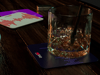 Coaster — NEBAR 3d arnold bar branding c4d cgi cinema 4d commercial design experimental glass karaoke modern photo poster poster design realism render typography whiskey