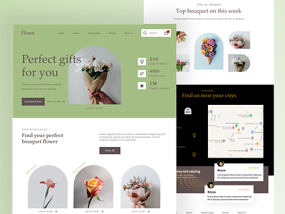 Flows - Florist Landing Page design florist flowers flowers shop landing page ui uiux web website