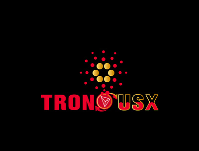 TRON USX LOGO animation branding design free logo graphic design illustration internet free logo logo motion graphics tron currency tron usx logo vector