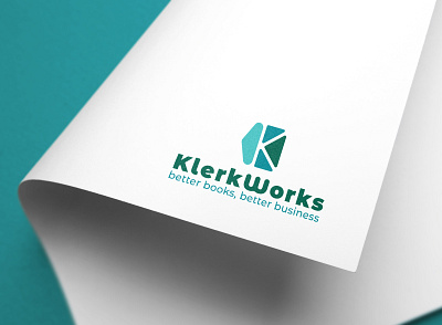 KlerkWorks logo 3d mockup branding business custom graphic design logo minimalist professional
