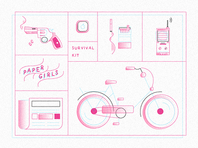 Paper girls Survival Kit ( gradient / noise / wave )