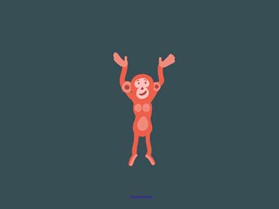 Monkey Dancing ape bounce clap dancing gif jumping monkey rebound