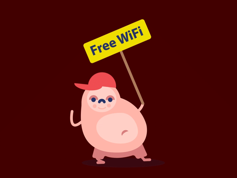 Free WiFi free wifi picket poster stomach