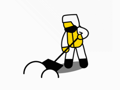 Snow Shovel 2d animation aftereffects animation character gif graphic shoveling snow snow shovel