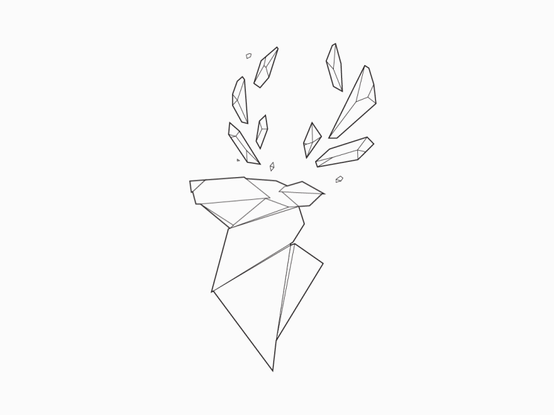 Deer 2d animation aftereffects animation deer gif graphic logo logo animation