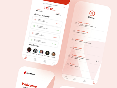 UBA mobile banking app UI redesign design finance mobile app mobile banking redesign ui