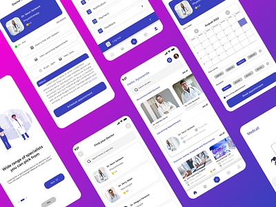 Medical appointment booking app design ui ux