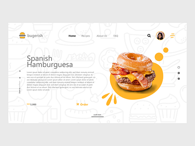 Bugerish - Food ordering web design cuisine delivery design food food design food website order restaurant ui uidesign ux website design