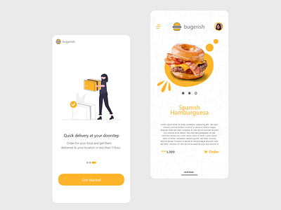 Burgerish - Food ordering app cuisine delivery design food food design mobile app ui ux