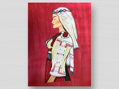 Traditional Albanian Clothes | Painting albania clothes character design clothes color design draw drawing history illustration painting pencil portrait simple sketch traditional vector