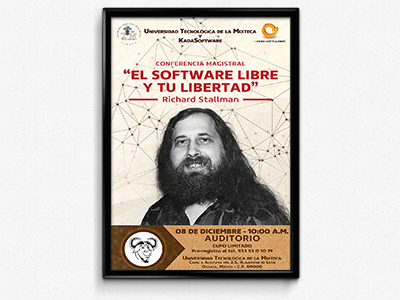 "Free Software and Your Freedom" cartel digital art graphic design illustration poster