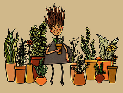 Plant Lover art design drawing graphic design illustration