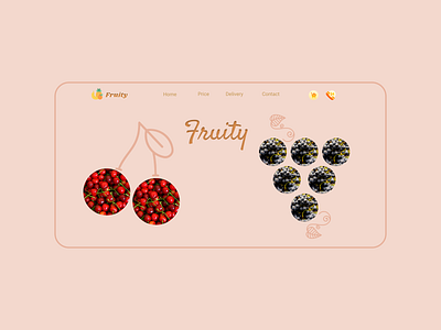 Дизайн сайта Fruity в стиле миниморфизм (minimorphism) design graphic design ui
