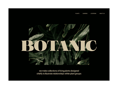 Botanic art direction botanic branding design garden graphic design typography ui ux