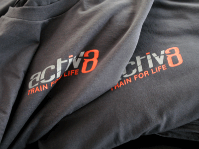 Activ8 Shirts activ8 gray logo logotype orange shirt t-shirt tshirt vector