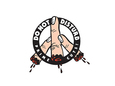 Do Not Disturb branding grindhouse horror illustration pop art
