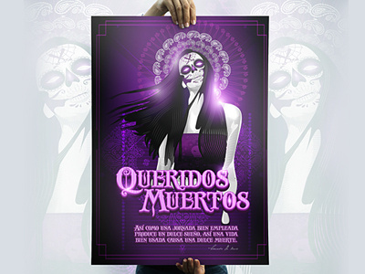 Queridos Muertos art cartel design design graphic graphic illsutration poster print vector visual