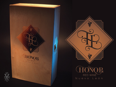 Logo "HONOR" Red Wine Nuevo León