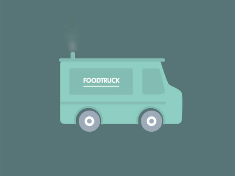 Foodtruck 2d 375mtl animation foodtruck illustration montreal mtl vector