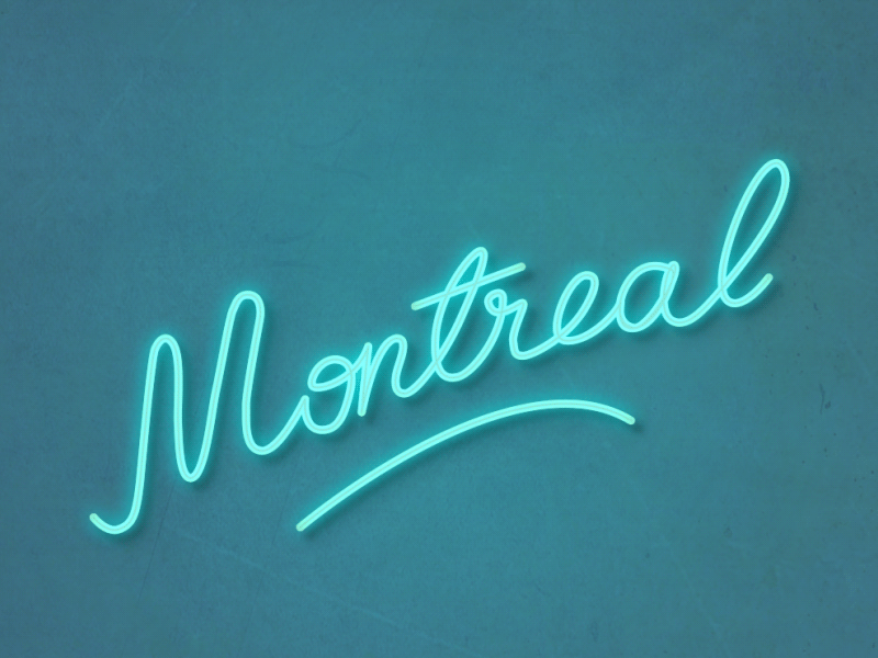 Montreal 2d animation light montreal montréal motion design mtl375 neon