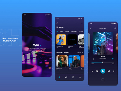 Music Player app design ios music player ui uichallenge