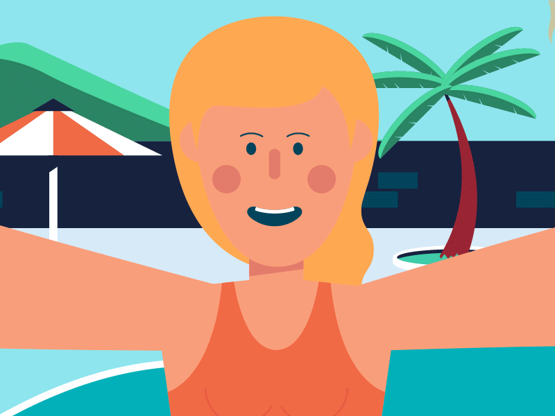 Pool Selfie animation gif girl loop motion pool selfie summer woman