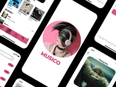 MUSICO - MUSIC APP app design ui ux